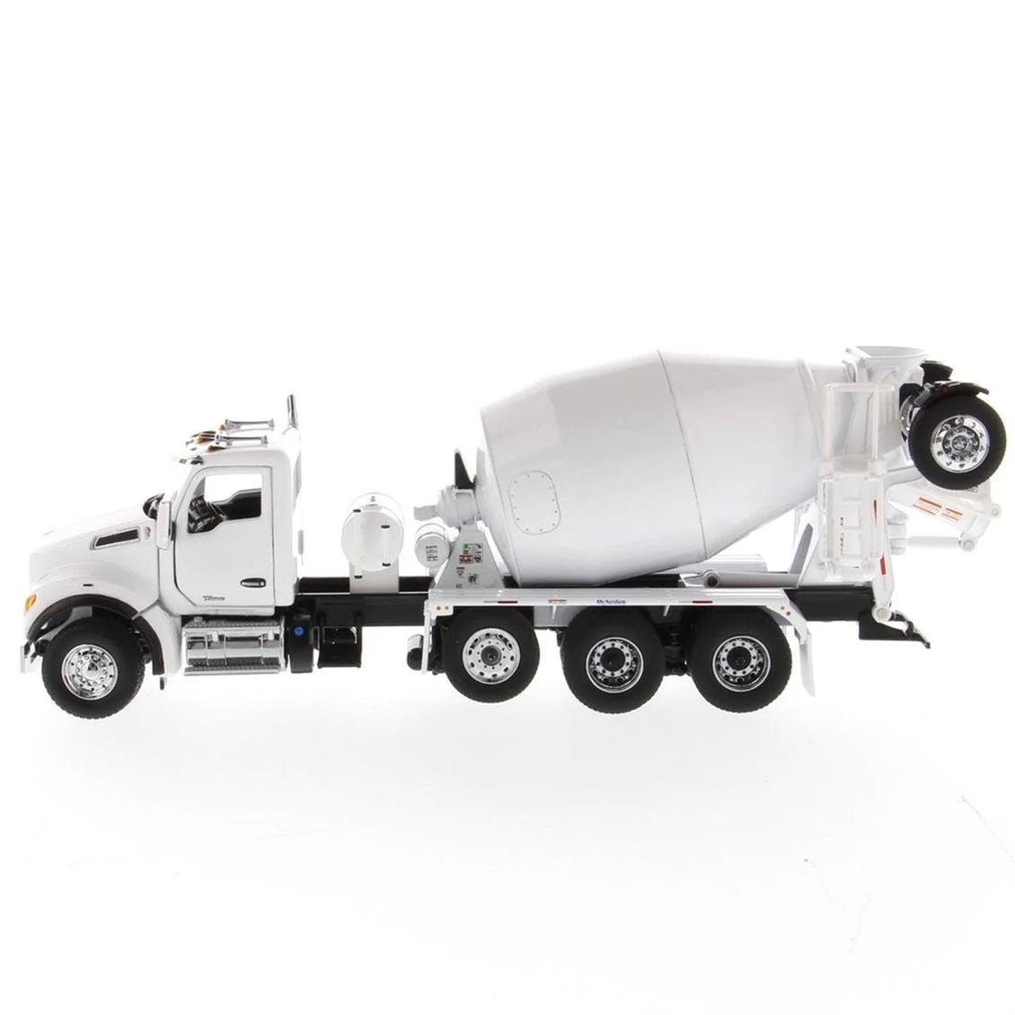 Diecast Masters 71081 1/50 Ölçek, Kenworth T880 SBFA 3 akslı Çimento Mikseri, Beyaz, Hazır Metal Model - Görsel 5