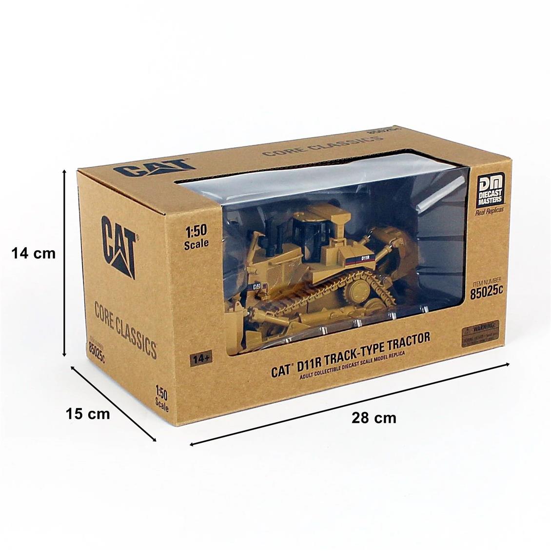 Diecast Masters 85025 1/50 Ölçek, Cat D11R Paletli Dozer, Sergilemeye Hazır Metal İş Makinası Modeli - Görsel 5