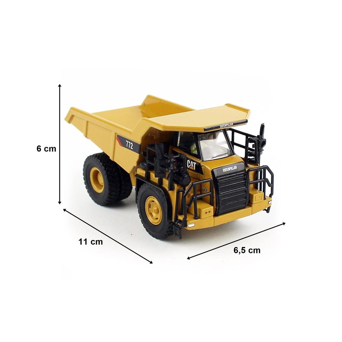 Diecast Masters 85261 1/87 Ölçek, Cat 772 Kaya Kamyonu, Sergilemeye Hazır Metal İş Makinası Modeli - Görsel 5