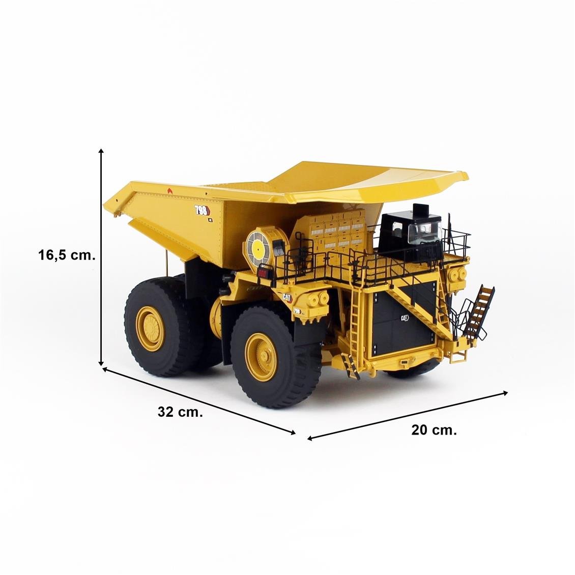 Diecast Masters 85671 1/50 Ölçek, Cat 798 AC Maden Kamyonu, Sergilemeye Hazır Metal İş Makinası Modeli - Görsel 5