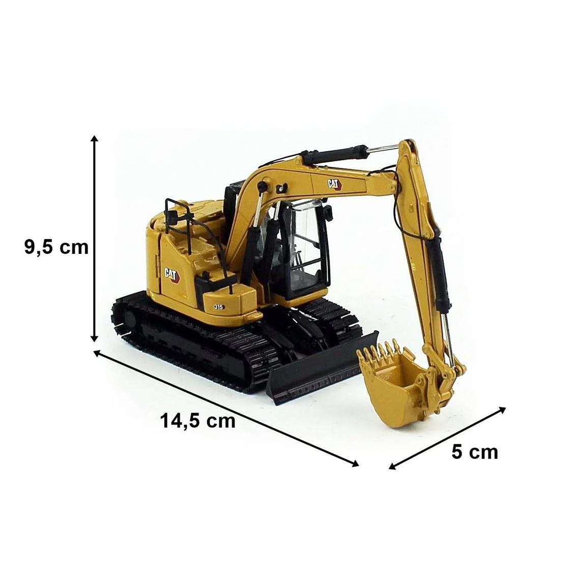 Diecast Masters 85957 1/50 Ölçek, Cat 315 Exkavatör, Sergilemeye Hazır Metal İş Makinası Modeli - Görsel 5