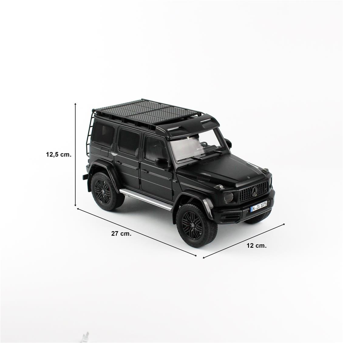 NZG 1075.1/50 1/18 Ölçek, Mercedes-AMG G 63 Arazi Aracı, Gece Siyahı, Sergilemeye Hazır Metal Model - Görsel 5