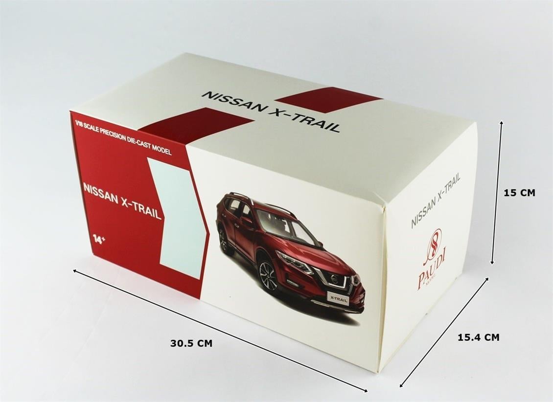 Paudi Model 5535EW 1/18 Ölçek, 2019 Nissan X-TRAIL, Beyaz, Sergilemeye Hazır Metal Araba Modeli - Görsel 5