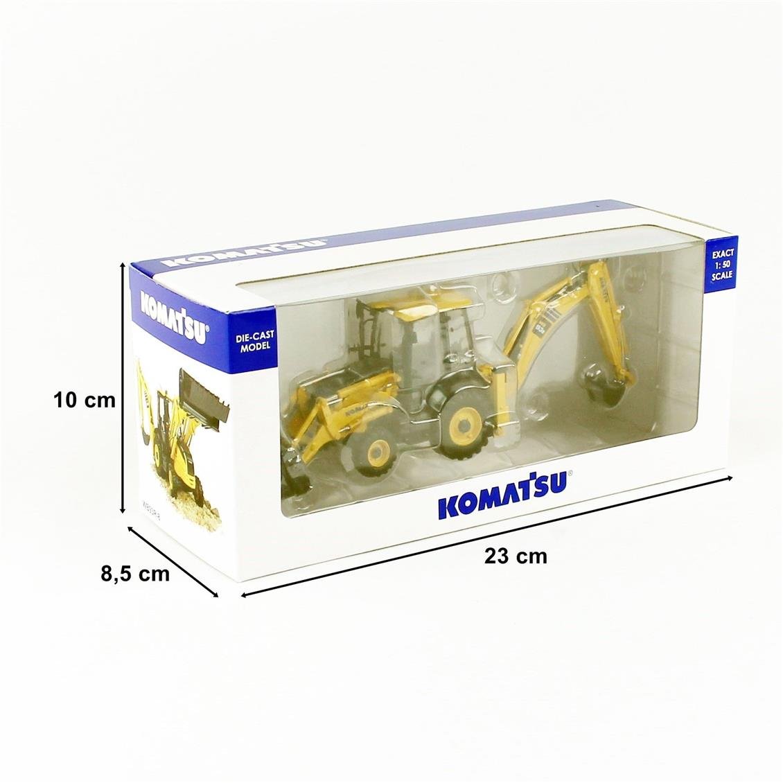Universal Hobbies UH8142 1/50 Ölçek, Komatsu WB93-R 2WD Backhoe Loder, Sergilemeye Hazır Metal İş Makinası Modeli - Görsel 5