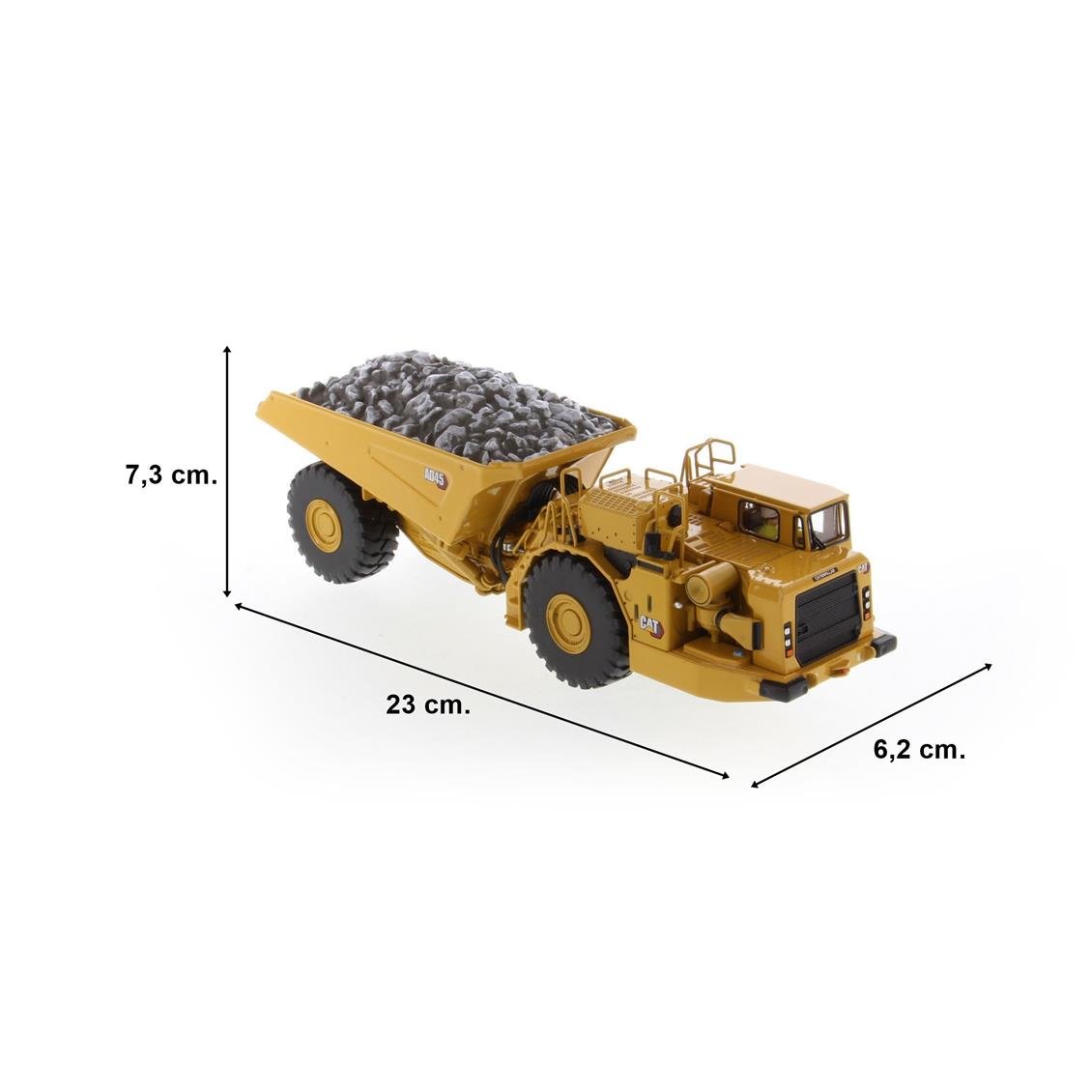 Diecast Masters 85717 1/50 Ölçek, Cat AD45 Yeraltı Maden Kamyonu, Sergilemeye Hazır Metal İş Makinası Modeli - Görsel 5