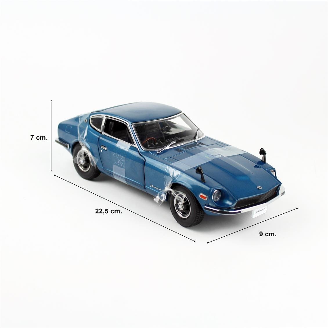 Sunstar 3513 1/18 Ölçek, 1970 Fairlady Z (S30), Mavi, Sergilemeye Hazır Metal Araba Modeli - Görsel 5