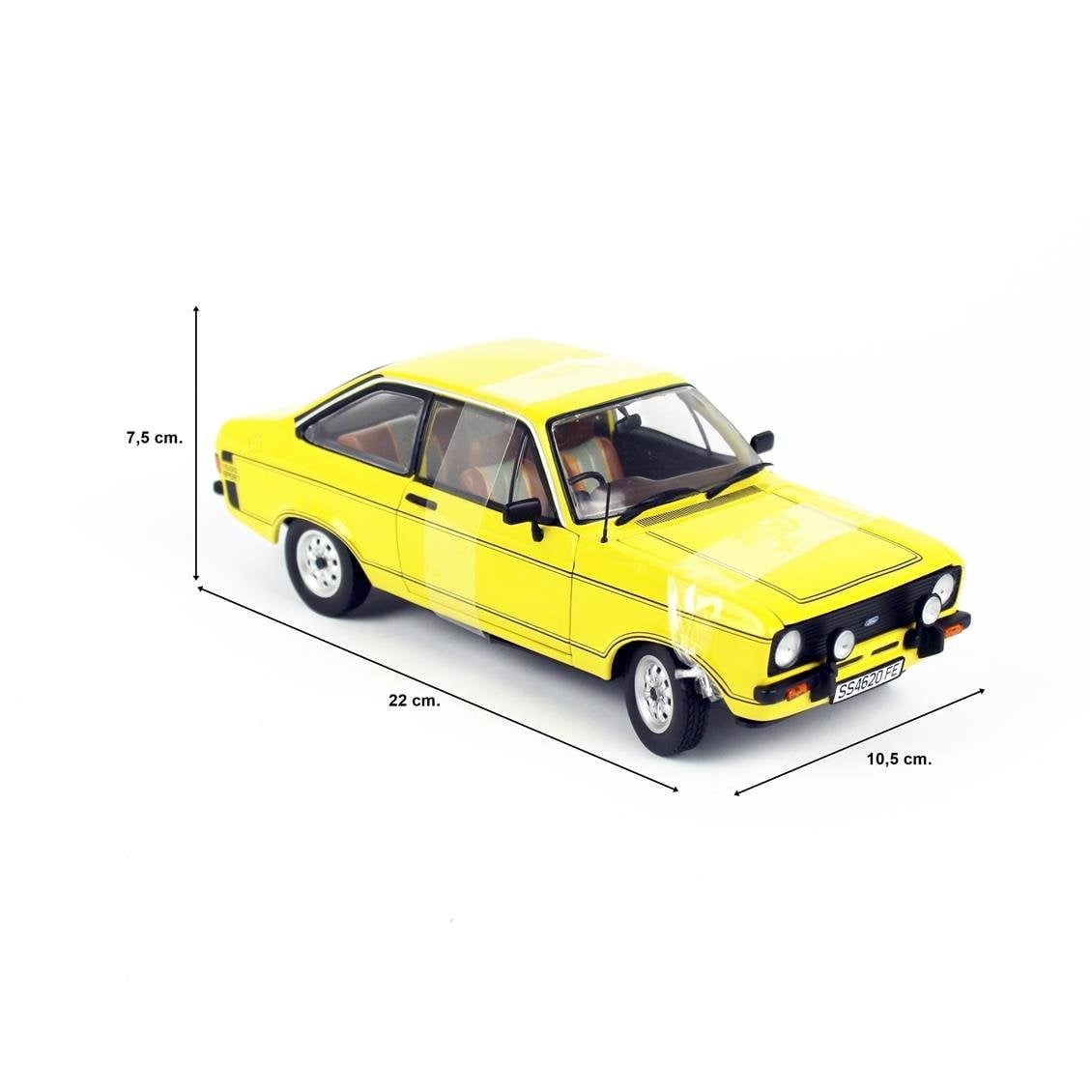 Sunstar 4620 1/18 Ölçek, 1975 Ford Escort MKII Sport, Sarı, Sergilemeye Hazır Metal Ralli Araba Modeli - Görsel 5